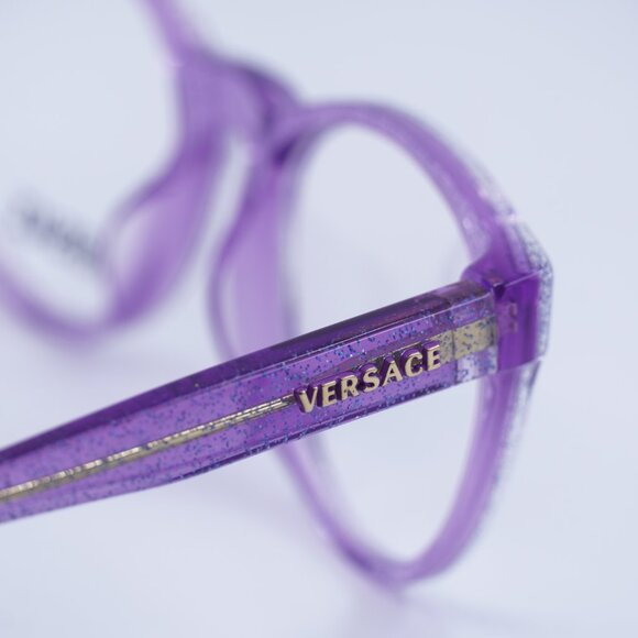 Versace Kids VK3321U 5373 Eyeglasses Lilac Glitter 48mm Cat Eye Frame - Picture 9 of 10